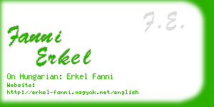 fanni erkel business card